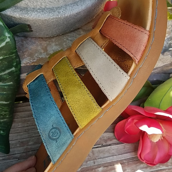 Born Shoes - *BORN* Genuine Leather Slides Sandals Slip-ons, 10